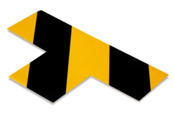 Mighty Line 3" Wide Solid YELLOW T With Black Chevrons - Pack of 100