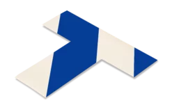Mighty Line 2" Wide Solid White and Blue T - Pack of 100