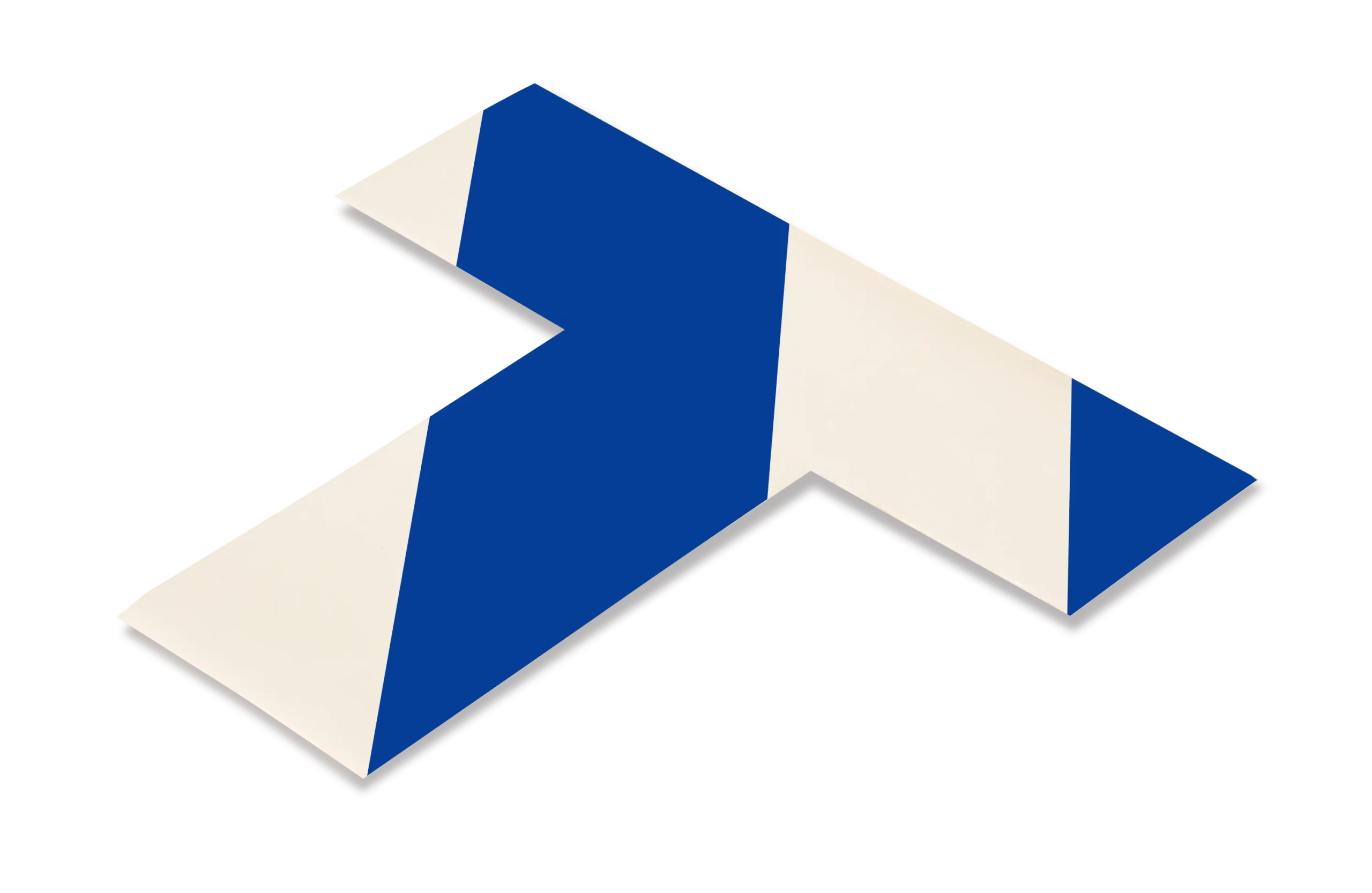 Mighty Line 2" Wide Solid White and Blue T - Pack of 100