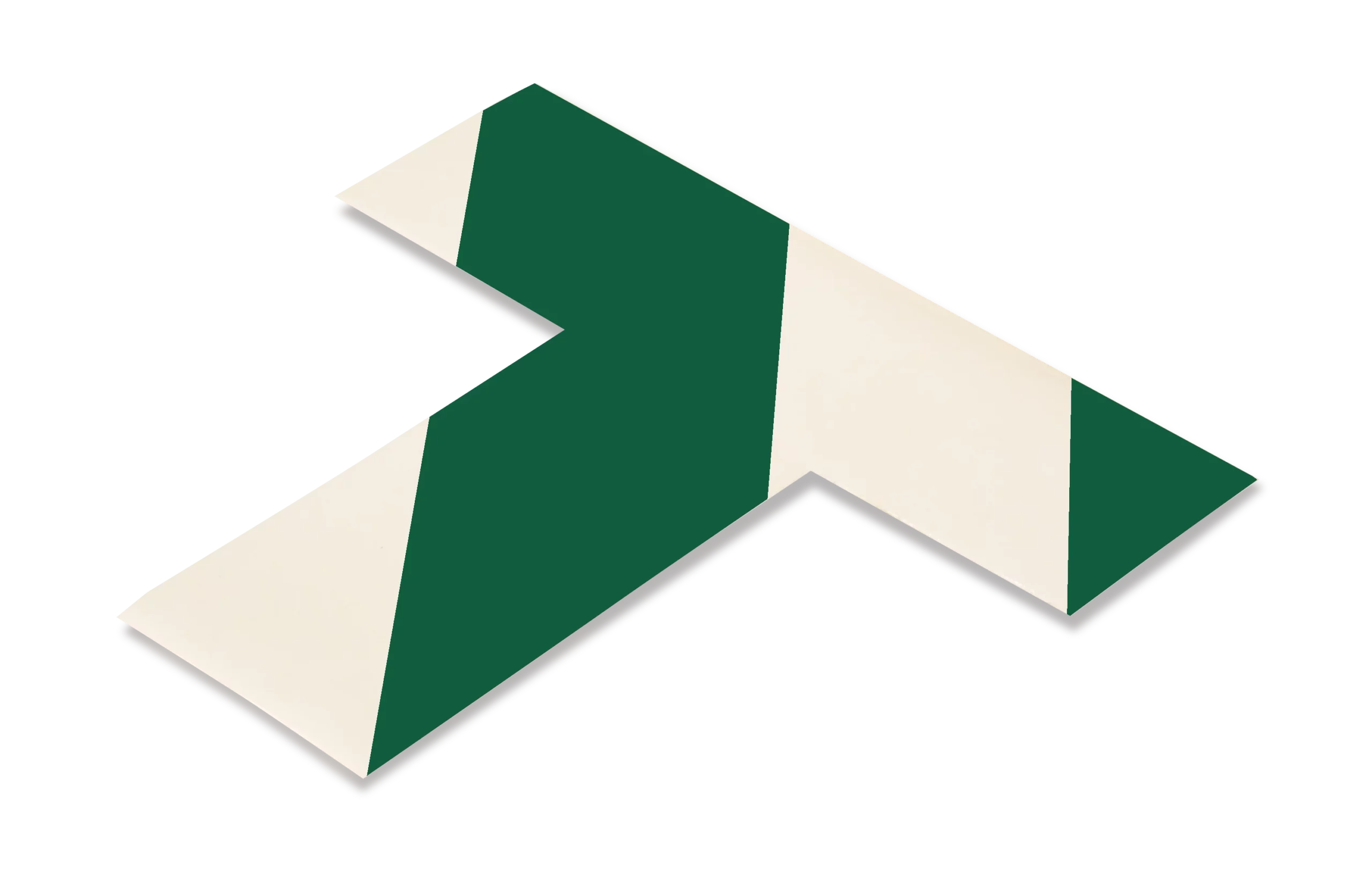 Mighty Line 2" Wide Solid Green and White T - Pack of 100