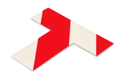 Mighty Line 2" Wide Solid Red and White T - Pack of 100