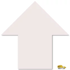 5.5" x 5.5" White Solid Color Mighty Line Arrows - 50 PK