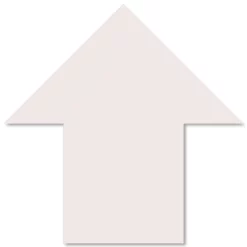 5.5" x 5.5" White Solid Color Mighty Line Arrows - 50 PK