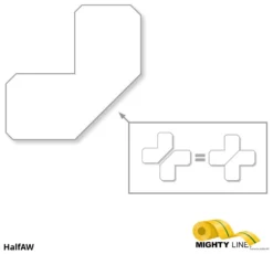 Mighty Line 2" White Half Angle - Pack of 100