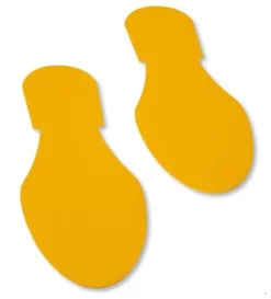 Mighty Line Solid Colored YELLOW 9.5"W Footprint - Pack of 50