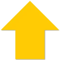5.5" x 5.5" Yellow Solid Color Mighty Line Arrows - 50 PK