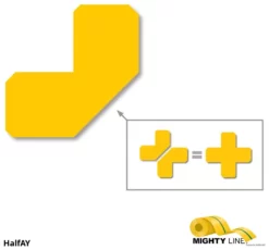 Mighty Line 2" Yellow Half Angle - Pack of 100