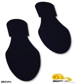 Mighty Line Solid Colored BLACK 9.5"W Footprint - Pack of 50