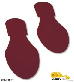 Mighty Line Solid Colored BROWN 9.5"W Footprint - Pack of 50