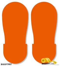 Mighty Line ORANGE BIG Footprint - 12" Wide - Pack of 50