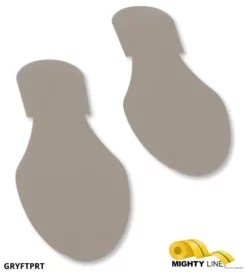 Mighty Line Solid Colored GRAY 9.5"W Footprint - Pack of 50