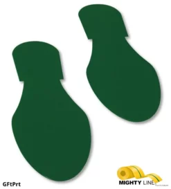 Mighty Line Solid Colored GREEN 9.5"W Footprint - Pack of 50