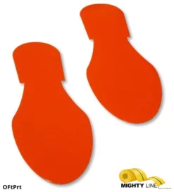 Mighty Line Solid Colored ORANGE 9.5"W Footprint - Pack of 50
