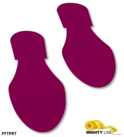 Mighty Line Solid Colored PURPLE 9.5"W Footprint - Pack of 50