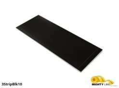 Mighty Line, Black, 3" by 10" Segments, Peel and Stick 10" Strips. 100PK.