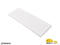 Mighty Line, White, 2" by 10" Segments, Peel and Stick 10" Strips. 100PK.