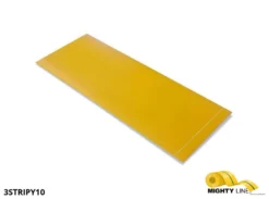 Mighty Line, Yellow, 3" by 10" Segments, Peel and Stick 10" Strips. 100PK.