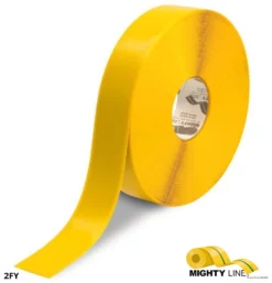 Mighty Line 2" YELLOW Solid Color Frigid Freezer Tape - 100' Roll